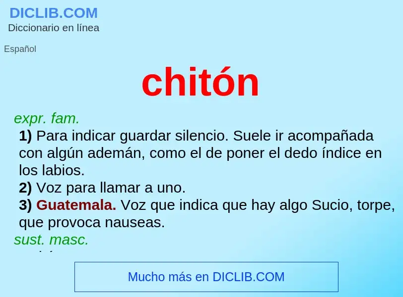 ¿Qué es chitón? - significado y definición