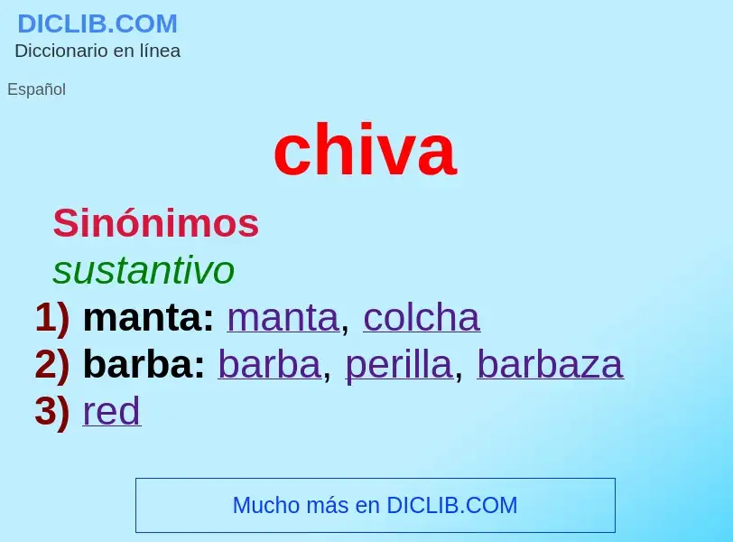 What is chiva - definition