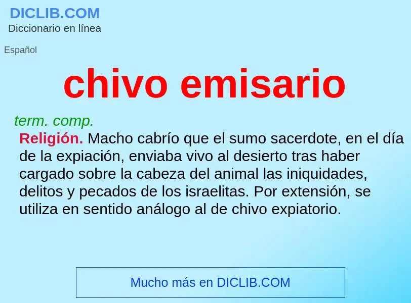 What is chivo emisario - meaning and definition