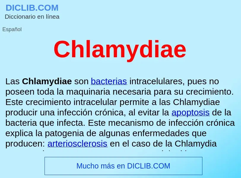 ¿Qué es Chlamydiae ? - significado y definición