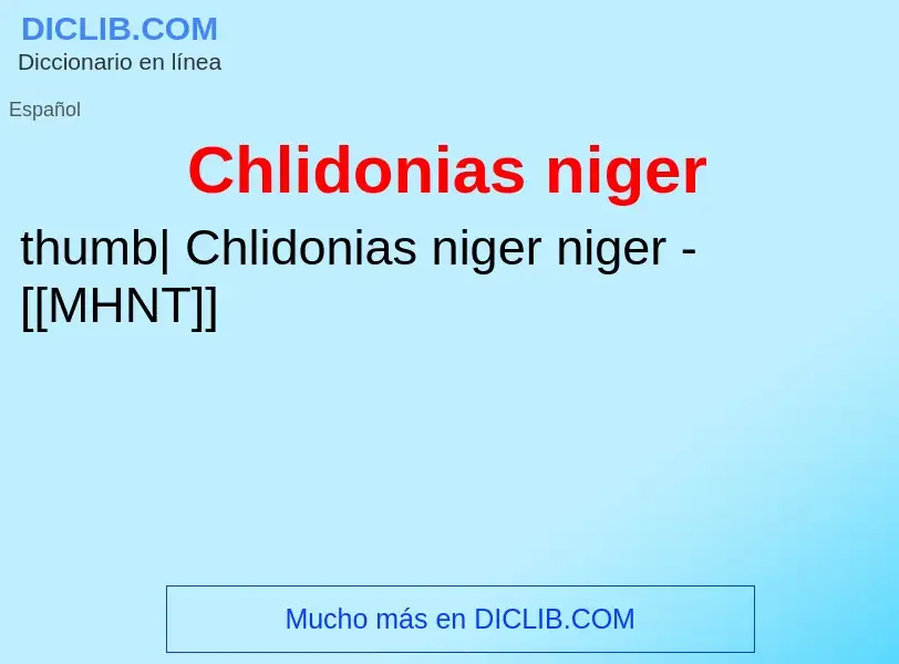 Что такое Chlidonias niger - определение