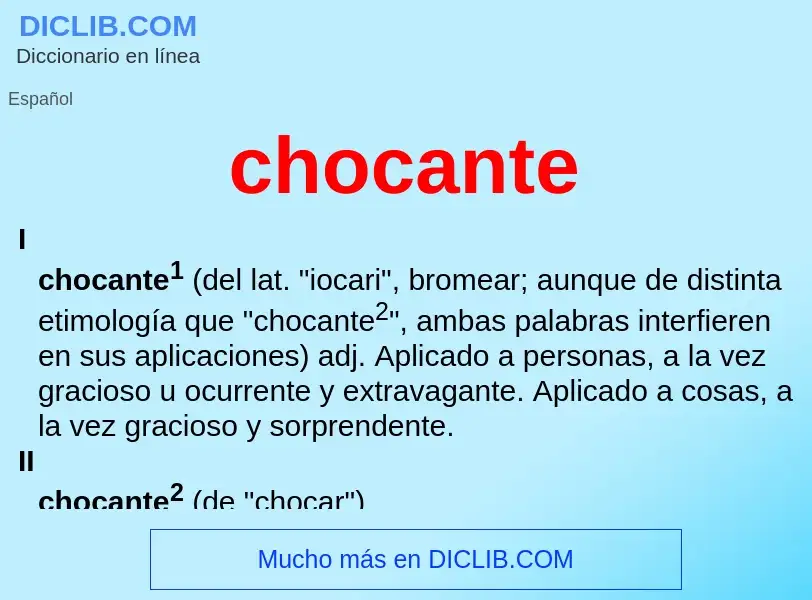 ¿Qué es chocante? - significado y definición