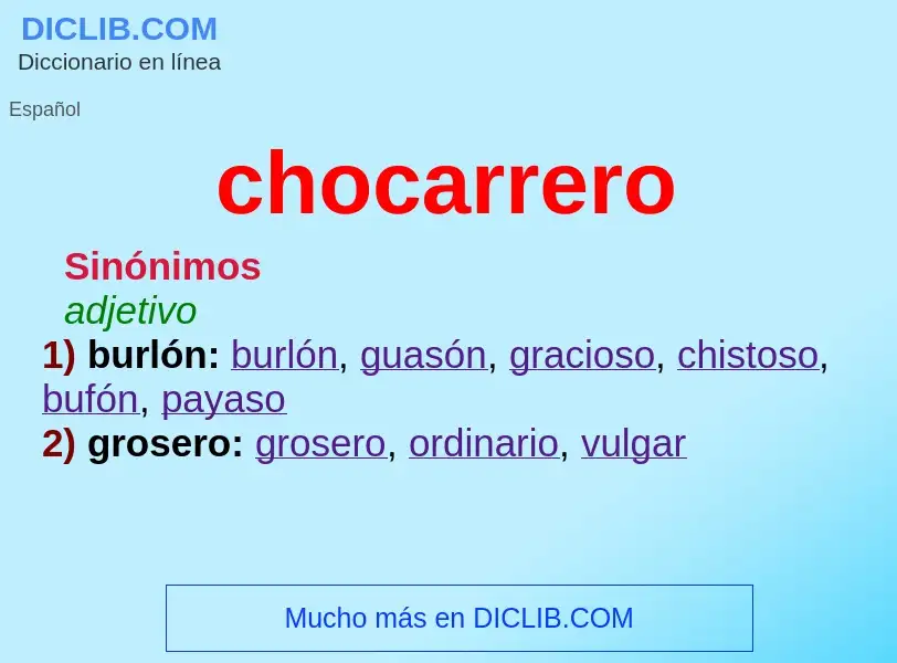 Wat is chocarrero - definition