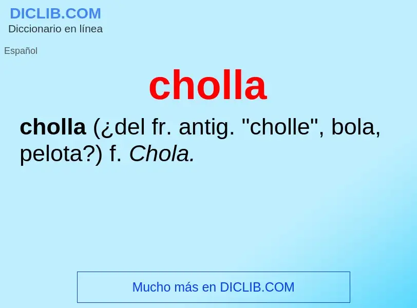 O que é cholla - definição, significado, conceito