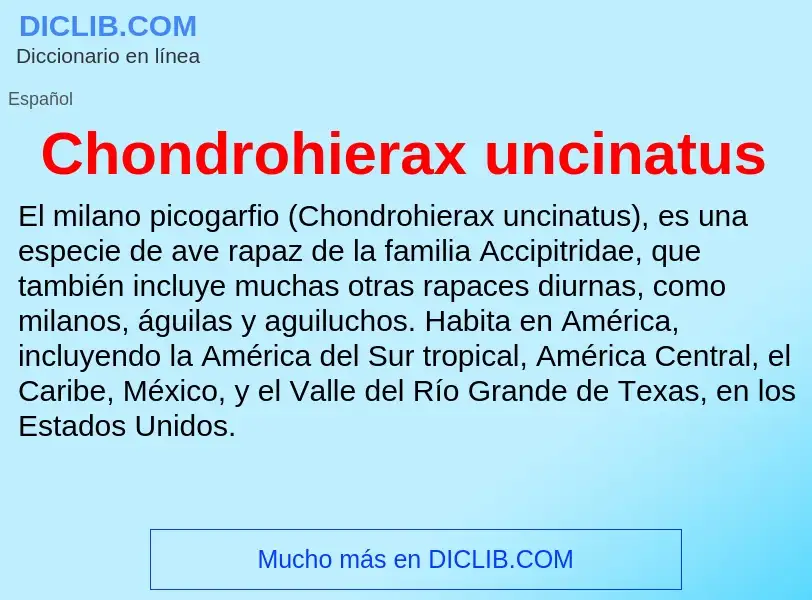 Что такое Chondrohierax uncinatus - определение