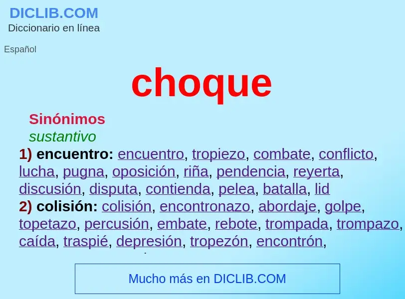 O que é choque - definição, significado, conceito