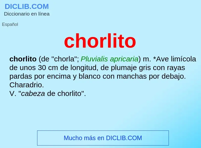 What is chorlito - meaning and definition