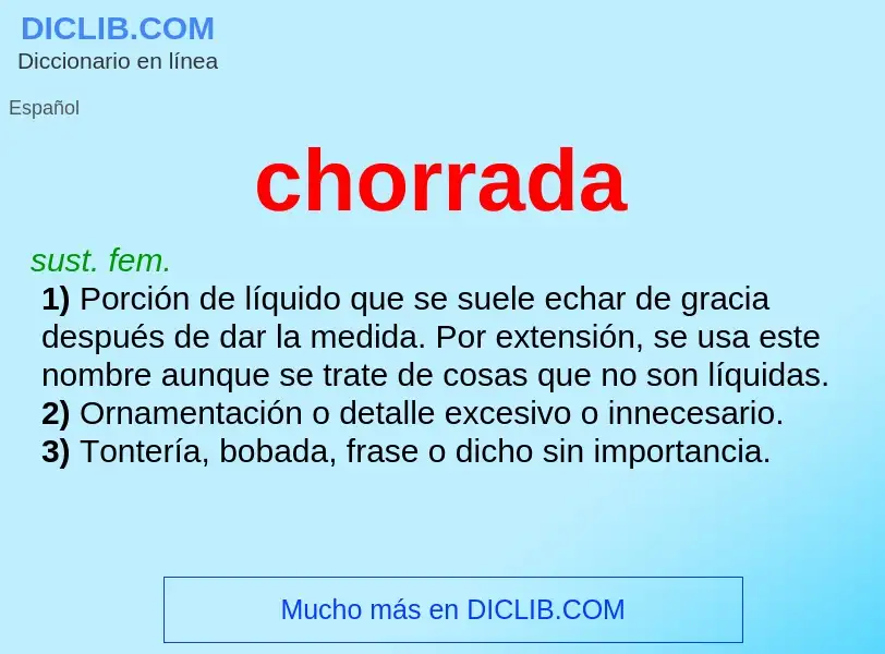 What is chorrada - definition