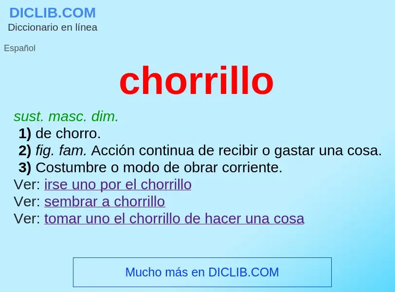 What is chorrillo - definition