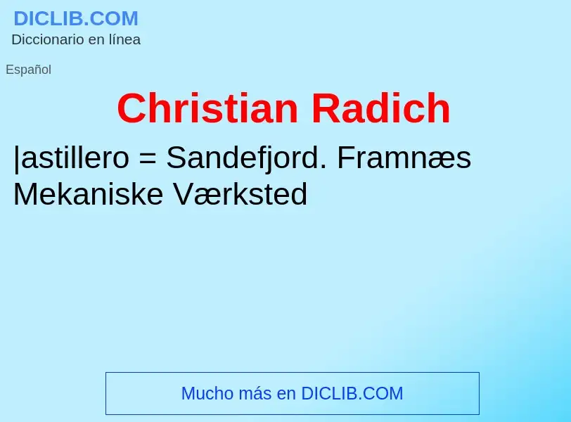 Что такое Christian Radich - определение