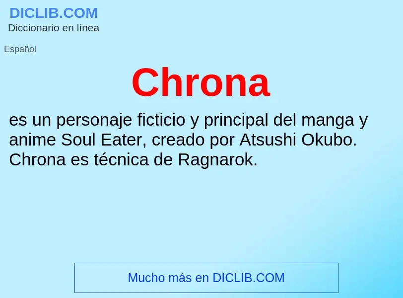 ¿Qué es Chrona? - significado y definición