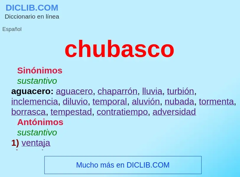 Wat is chubasco - definition