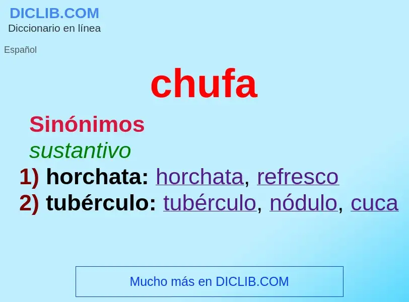 What is chufa - meaning and definition