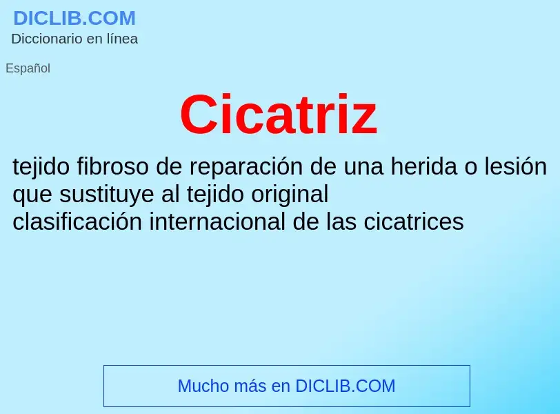 Was ist Cicatriz - Definition