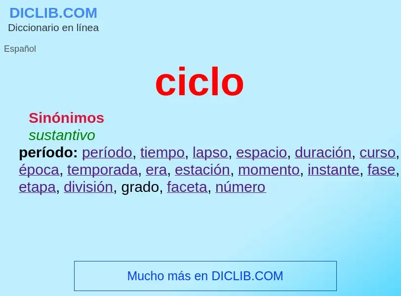 Wat is ciclo - definition