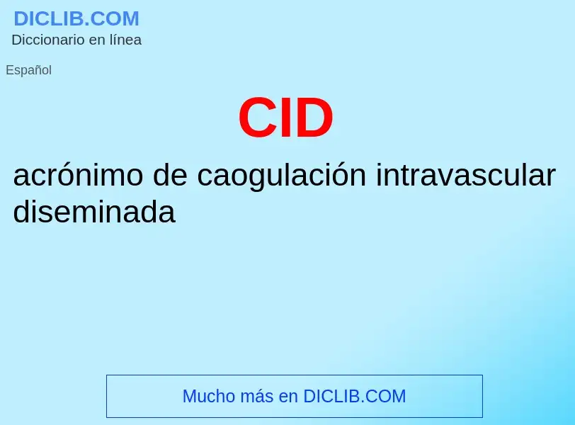 O que é CID - definição, significado, conceito