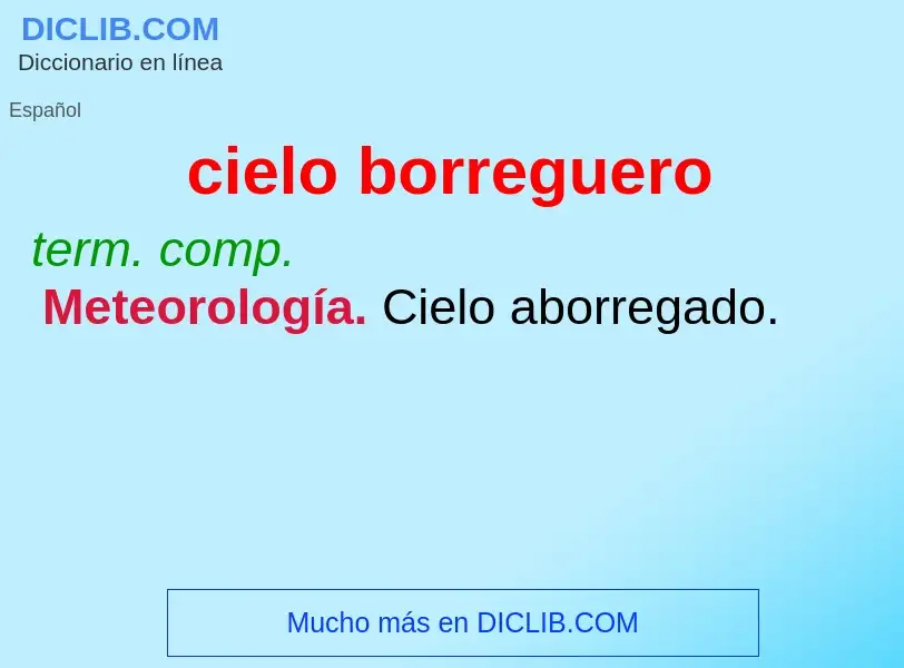 Was ist cielo borreguero - Definition