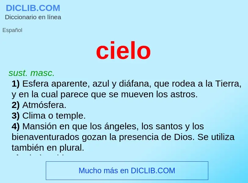 Was ist cielo - Definition