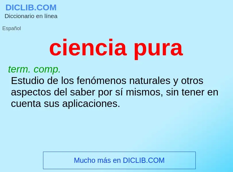 Wat is ciencia pura - definition