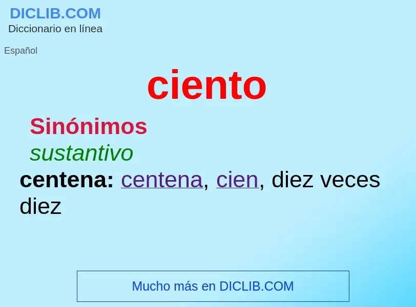 What is ciento - definition