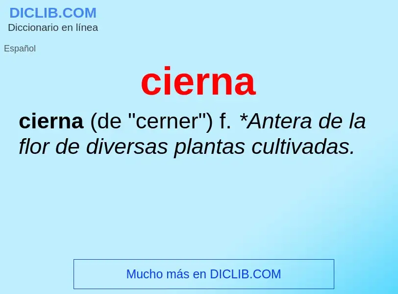 What is cierna - meaning and definition