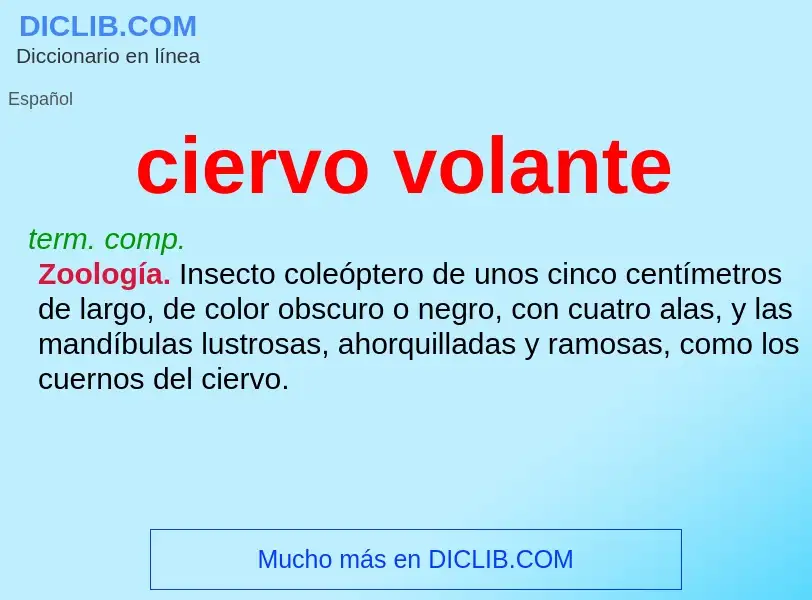 ¿Qué es ciervo volante? - significado y definición