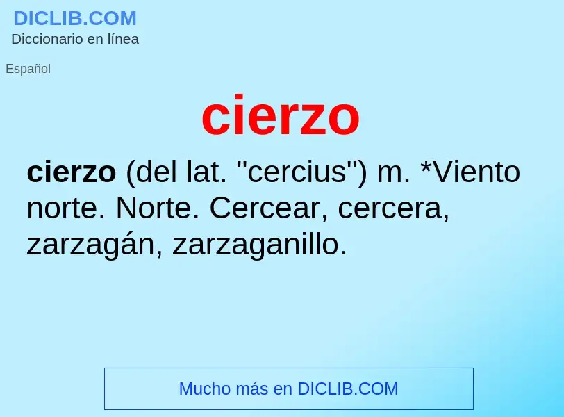 Wat is cierzo - definition