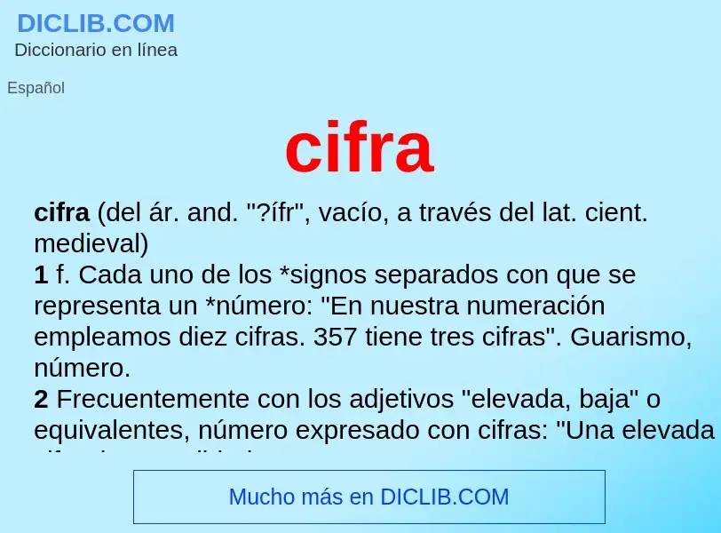 Wat is cifra - definition