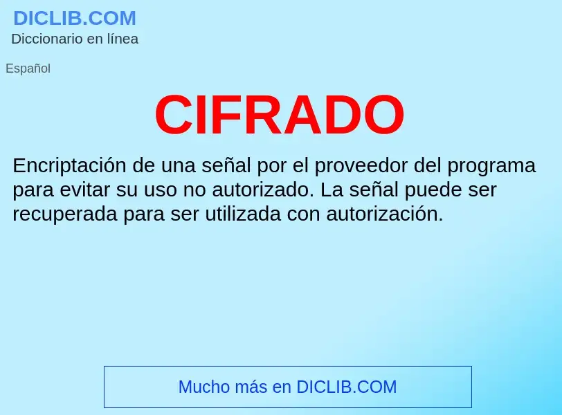 Wat is CIFRADO - definition