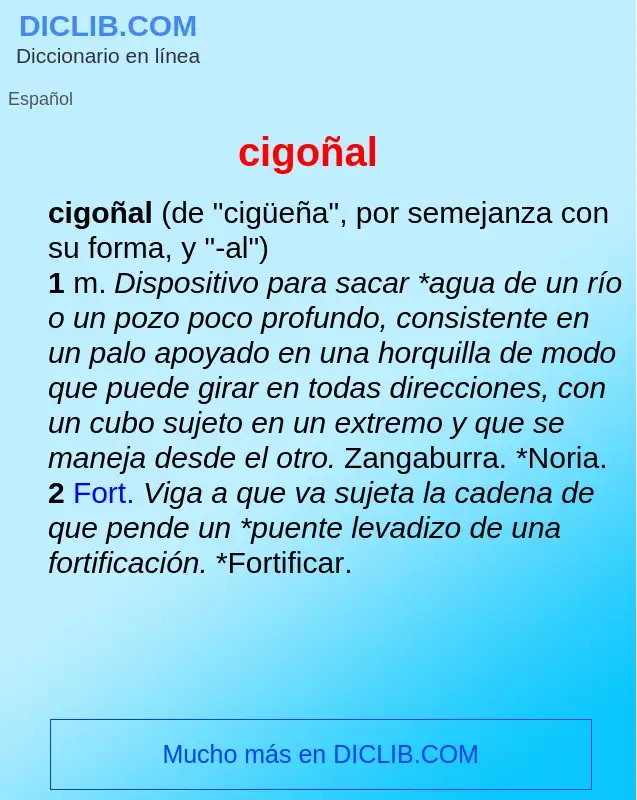 Wat is cigoñal - definition