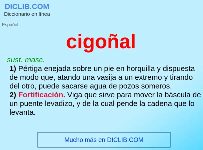 What is cigoñal - definition