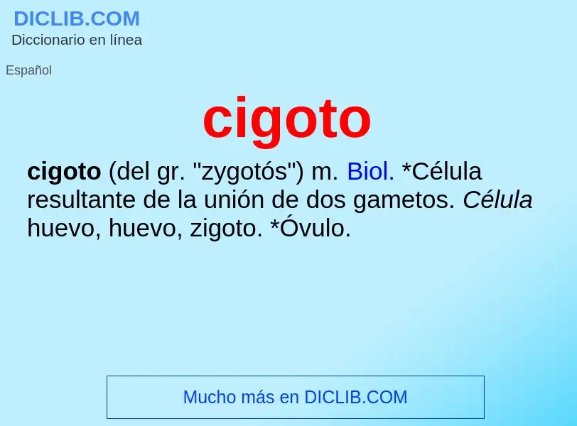 Was ist cigoto - Definition