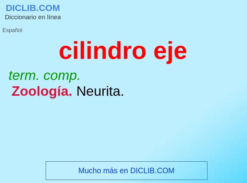 ¿Qué es cilindro eje? - significado y definición