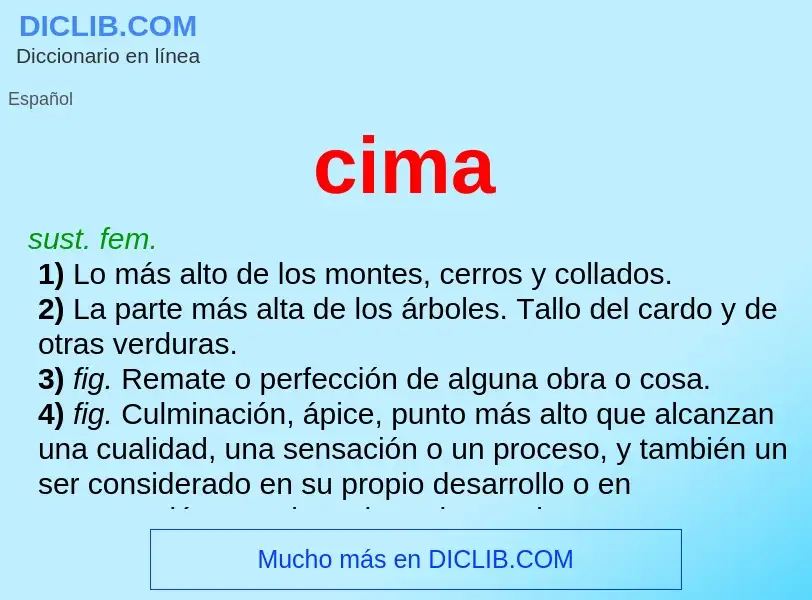 O que é cima - definição, significado, conceito