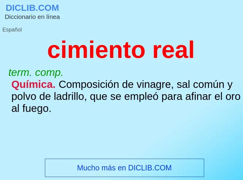 Wat is cimiento real - definition