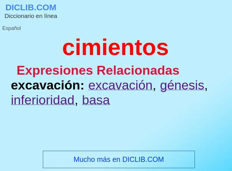 Wat is cimientos - definition