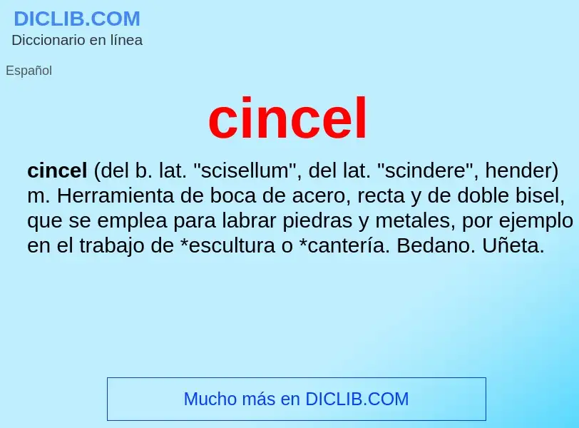 O que é cincel - definição, significado, conceito