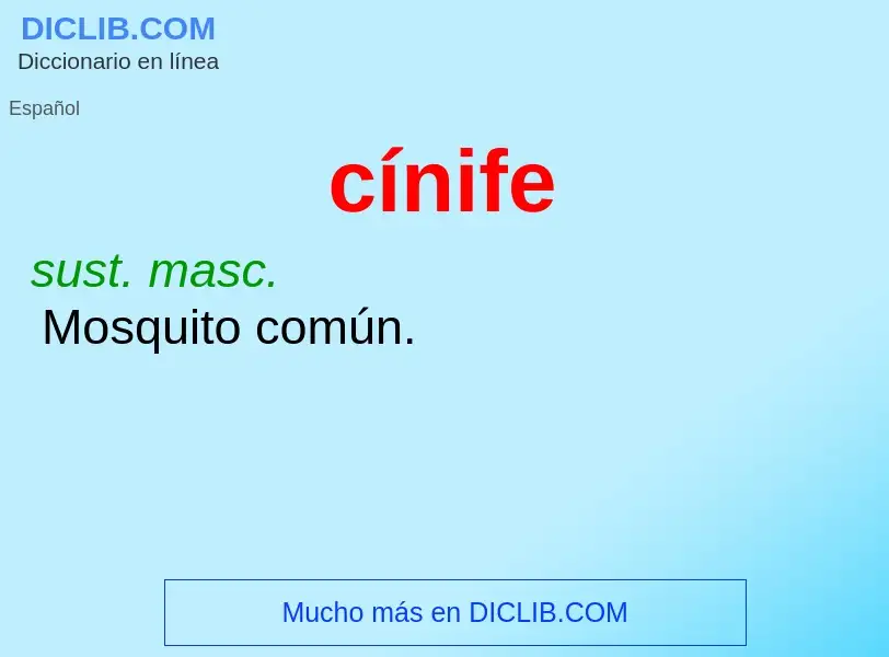 O que é cínife - definição, significado, conceito