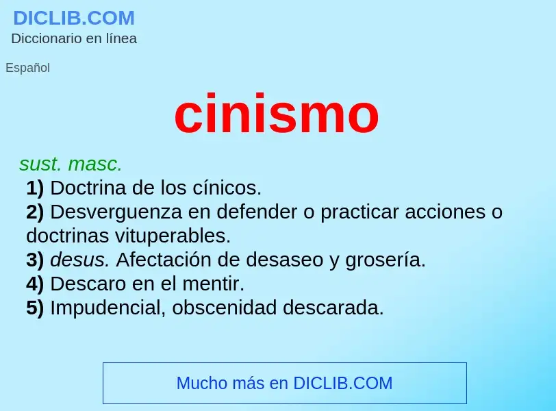 What is cinismo - definition