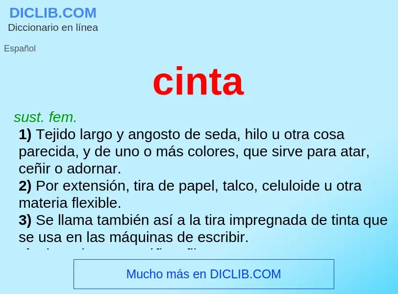 What is cinta - definition