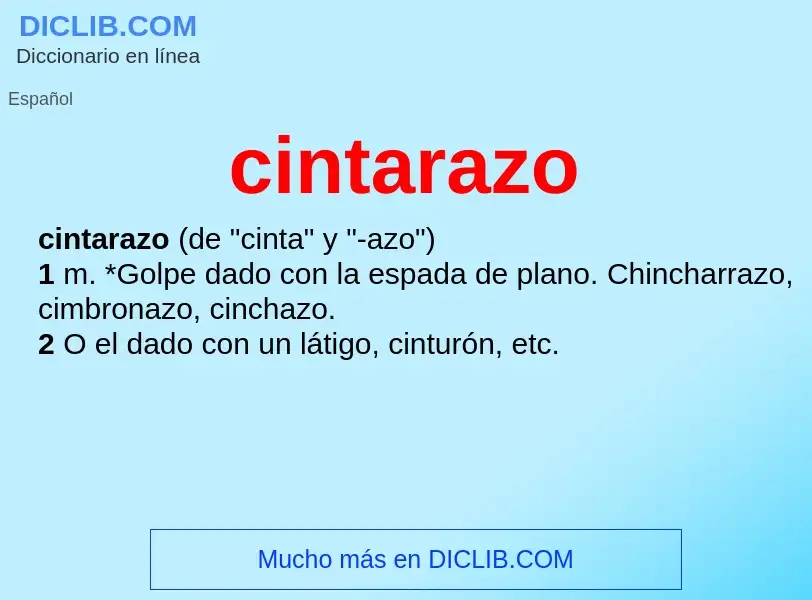 What is cintarazo - definition