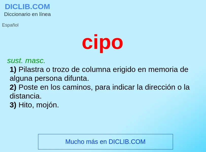 O que é cipo - definição, significado, conceito