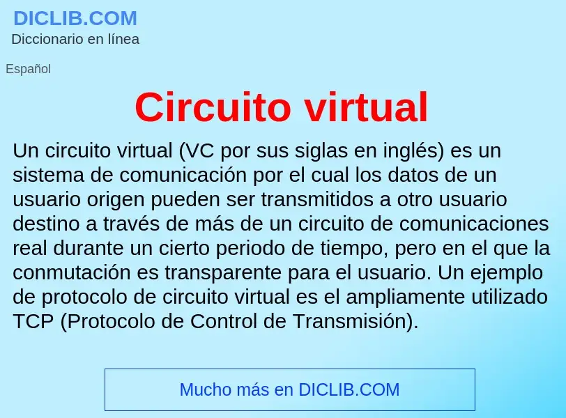 Что такое Circuito virtual - определение