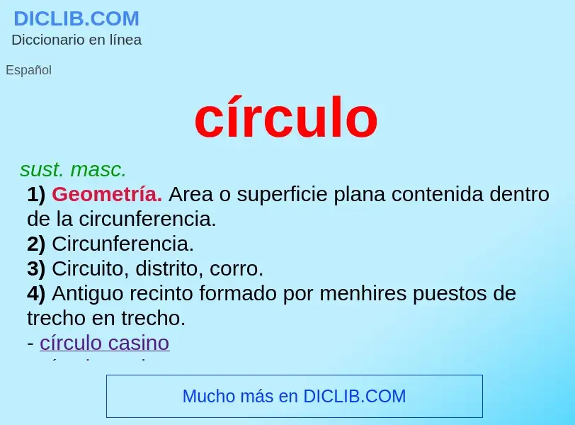 What is círculo - meaning and definition