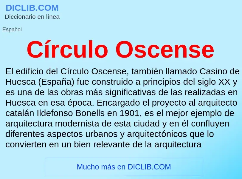 What is Círculo Oscense - definition