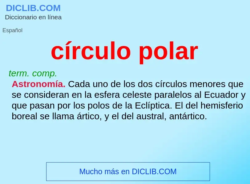 Was ist círculo polar - Definition