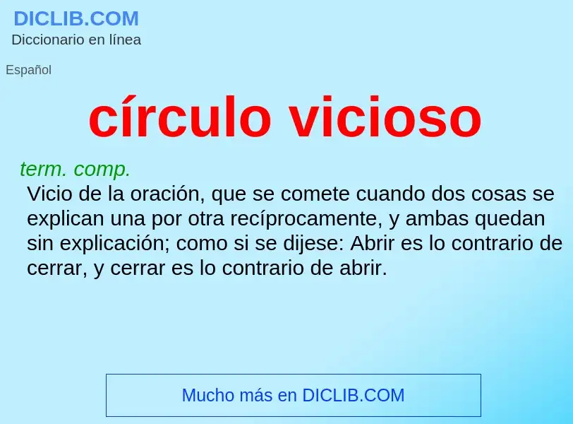 Wat is círculo vicioso - definition