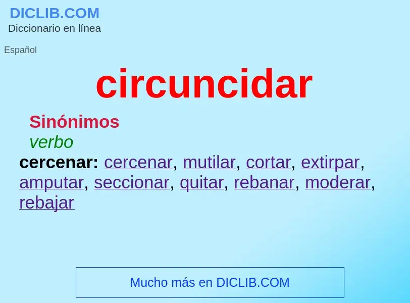 What is circuncidar - definition