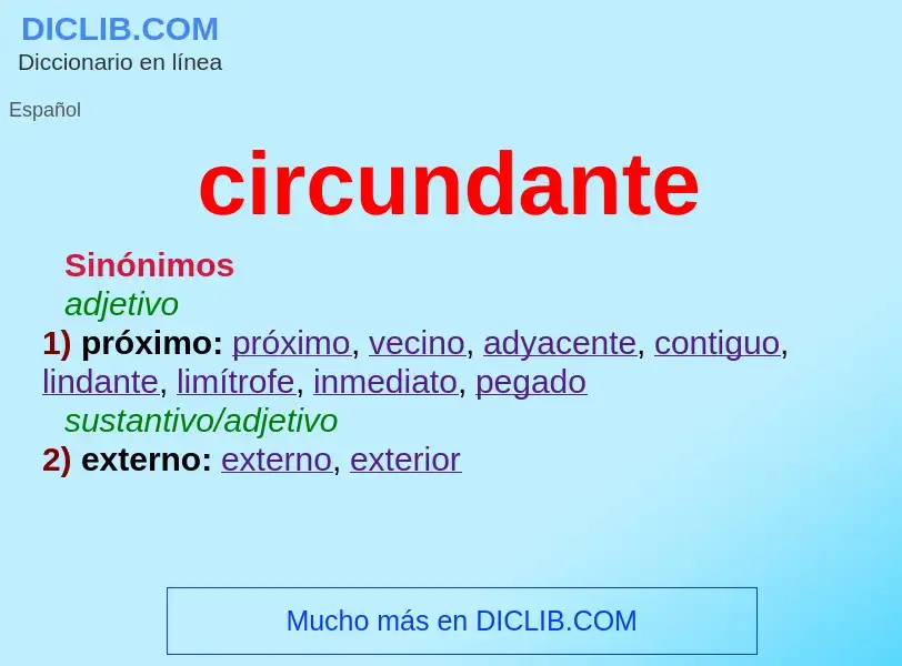 ¿Qué es circundante? - significado y definición