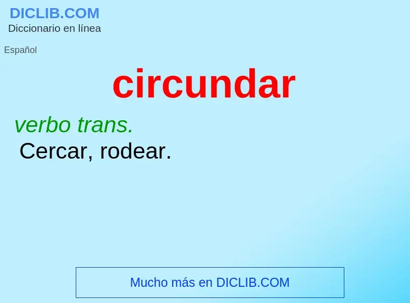 What is circundar - meaning and definition